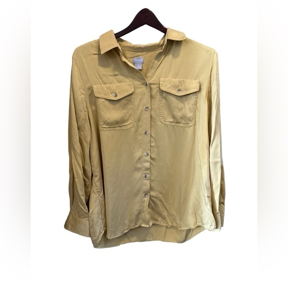 Chicos Button Down Shirt Size 2‎ - Picture 1 of 7